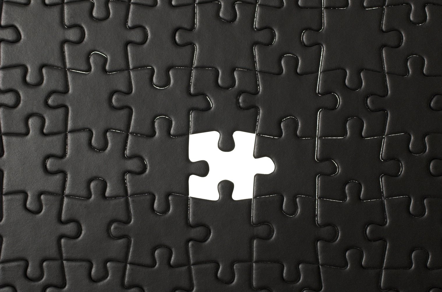 Black Puzzle with a Missing Piece 